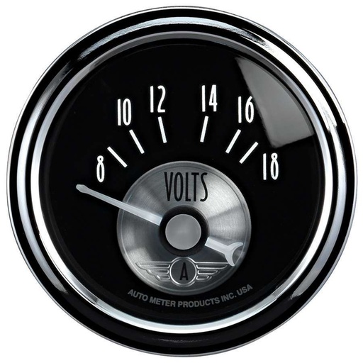 [ATM2093] Autometer - 2-1/16 Voltmeter 8-18V Prestige Black Series