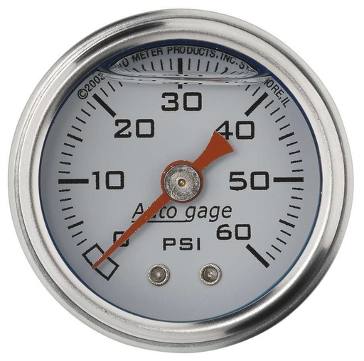 [ATM2176] Autometer - 1-1/2in Pressure Gauge 0-60psi- White