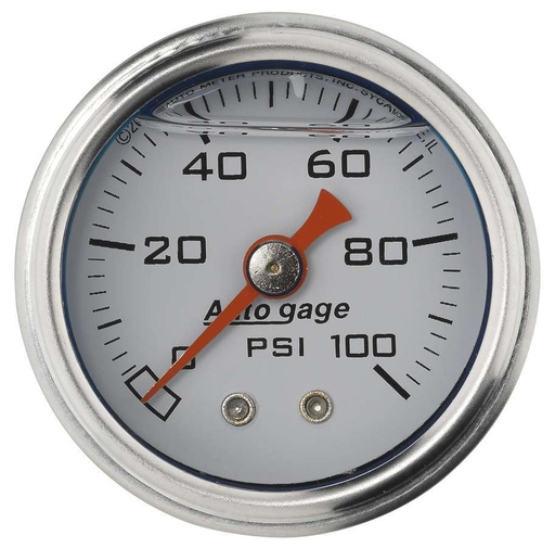 [ATM2177] Autometer - 1-1/2in Pressure Gauge 0-100psi- White