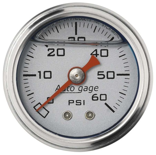[ATM2179] Autometer - 1-1/2in Pressure Gauge - 0-60psi - Silver Face