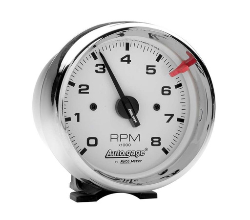 [ATM2304] Autometer - 3-3/4in White Face Tach- Chrome Cup