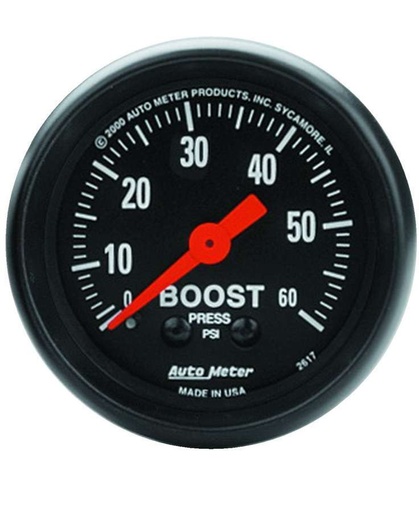 [ATM2617] Autometer - 2-1/16in Z-Series Boost Gauge 0-60psi