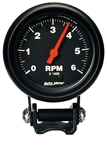 [ATM2891] Autometer - 6000 Rpm Black Tach