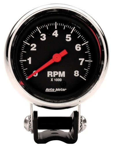 [ATM2893] Autometer - 2-5/8In Chrome Tach 8000 Rpm