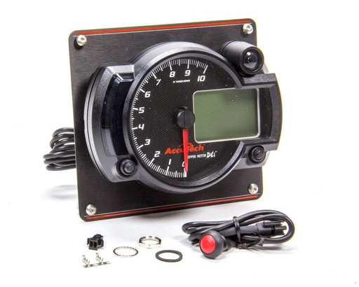 [LON52-44479] Longacre - Tach 4in Data Logging Blk w/Blk Alum Panel