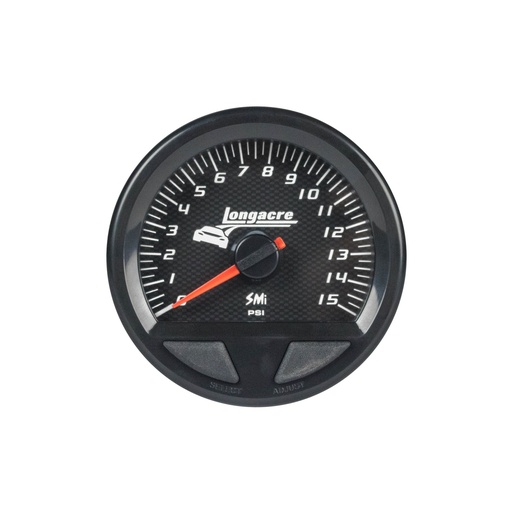 [LON52-46742] Longacre - Waterproof SMI Fuel Pressure Gauge 0-15psi