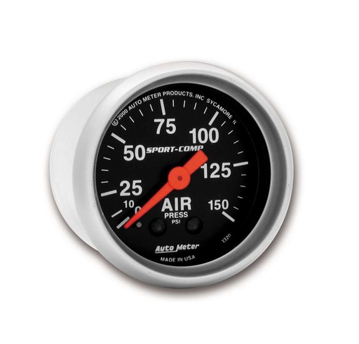 [ATM3320] Autometer - 2-1/16in S/C Air Press. Gauge 0-150psi
