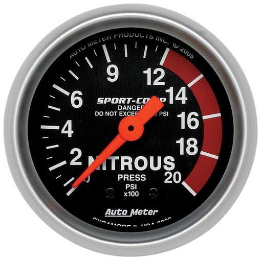 [ATM3328] Autometer - 2-1/16in Sport Comp NOS Pressure Gauge