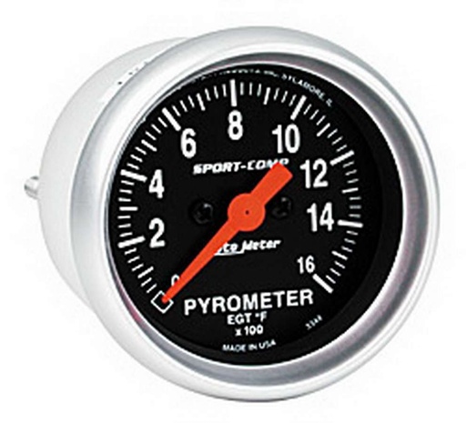 [ATM3344] Autometer - 2-1/16in S/C EGT Pyrometer 0-1600