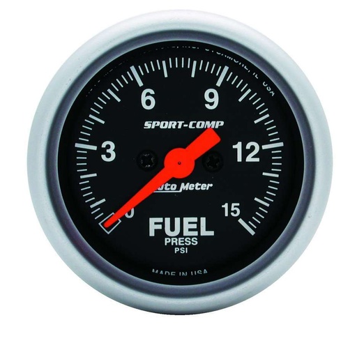 [ATM3361] Autometer - Sport Comp 2 1/16in Fuel 0-15 PSI Elec.