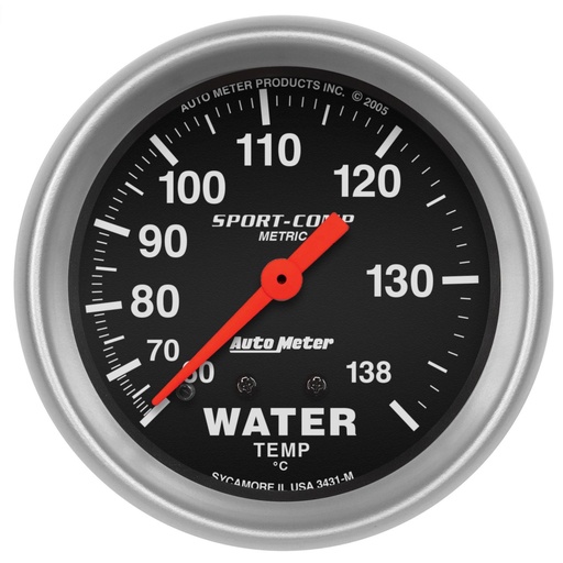 [ATM3431-M] Autometer - 2-5/8in S/C Water Temp. Gauge - Metric