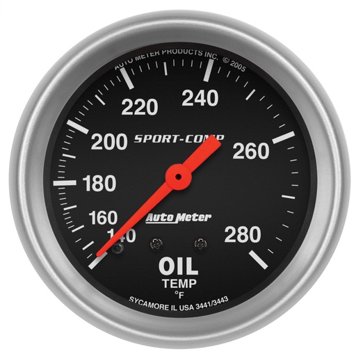 [ATM3441] Autometer - 140-280 Oil Temp Gauge