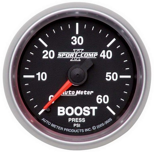 [ATM3605] Autometer - 2-1/16in S/C II Boost Gauge 0-60psi