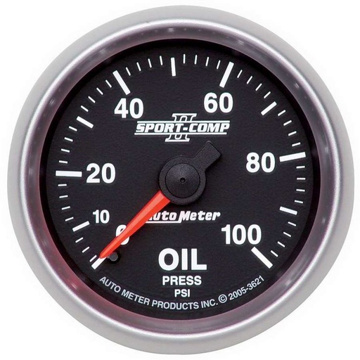 [ATM3621] Autometer - 2-1/16in S/C II Oil Pressure Gauge 0-100psi