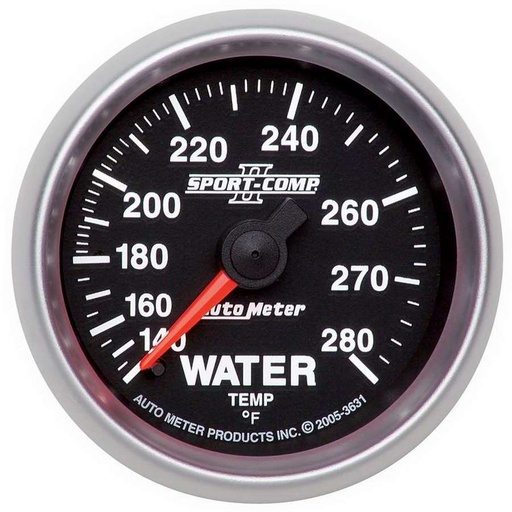 [ATM3631] Autometer - 2-1/16in S/C II Water Temp. Gauge 140-280