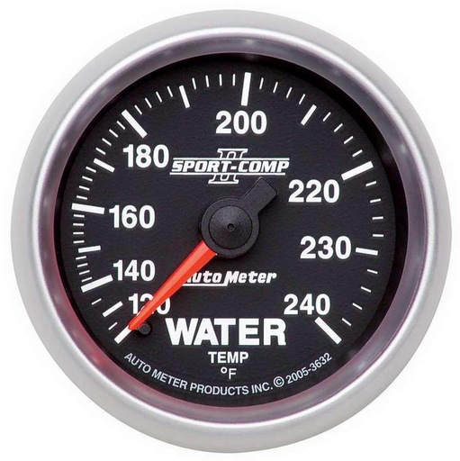 [ATM3632] Autometer - 2-1/16in S/C II Water Temp. Gauge 120-240