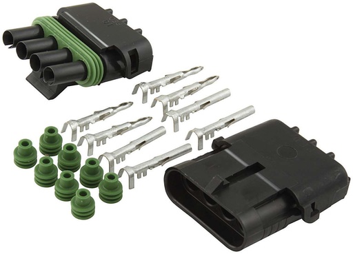 [ALL76268] Allstar Performance - 4-Wire Weather Pack Connector Kit Flat