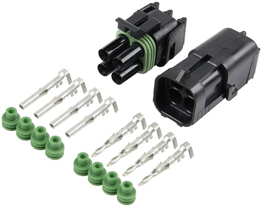[ALL76269] Allstar Performance - 4-Wire Weather Pack Connector Kit Square