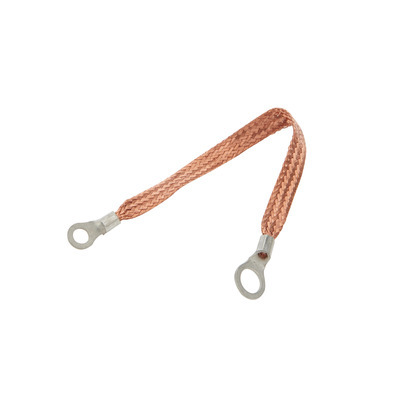 [ALL76329-6] Allstar Performance - Copper Ground Strap 6in w/ 1/4in and 3/8in Ring