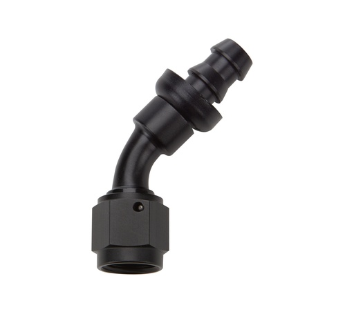 [ALL49432] Allstar Performance - Pushlock Hose End Black 45 Deg Elbow -6