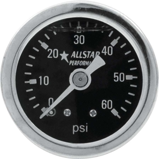 [ALL80204] Allstar Performance - 1.5in Gauge 0-60 PSI Liquid Filled