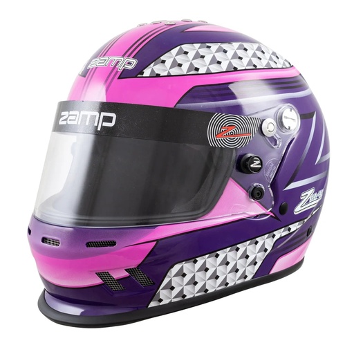 [ZAMH757C3456] Zamp Racing - Helmet RZ-37Y Youth Pink/Purple 56cm