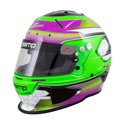 [ZAMH760C39M] Zamp Racing - Helmet RZ-70E Switch M Grn/Purp SA2020/FIA
