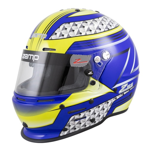 [ZAMH764C36L] Zamp Racing - Helmet Rz-62 Aramid Mix L Blu/Grn Sa2020